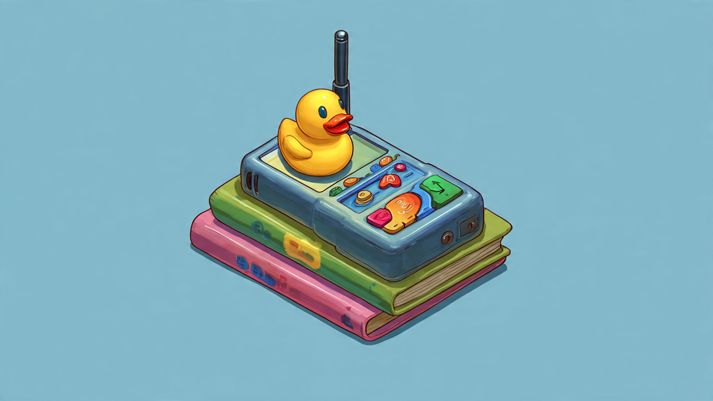 Rubber duck antenna on a handheld radio